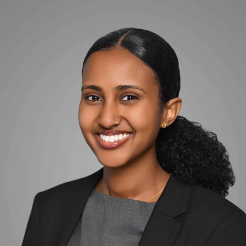 Example of a finished headshot delivered to a guest's phone